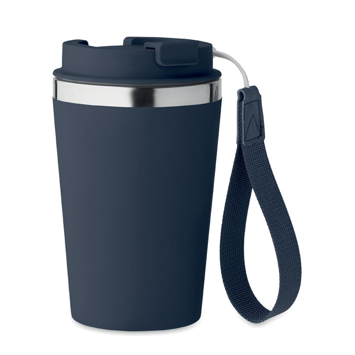 Gobelet personnalisé 350ml inox recyclé Topaz Bleu marine